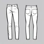 crisp white pants image